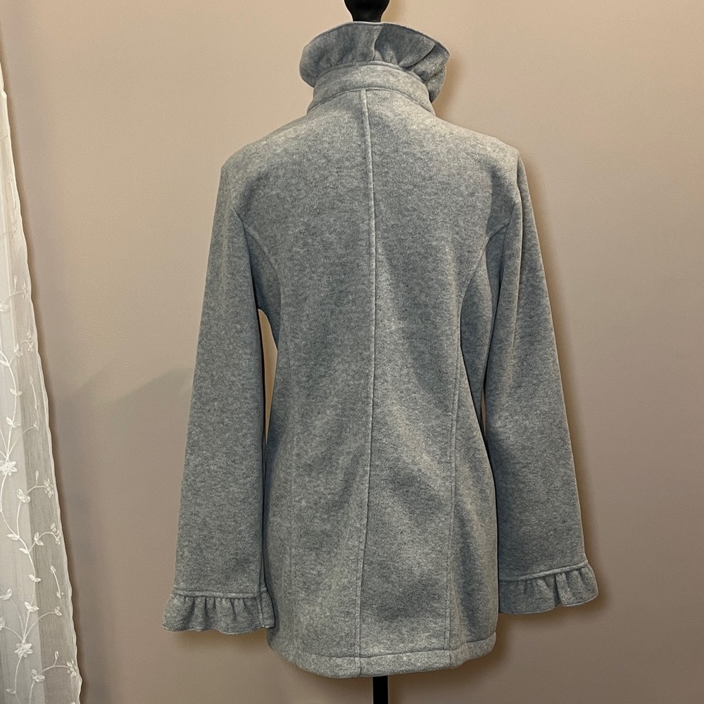Women's Gray Ruffle Jacket - Picture 2 of 4